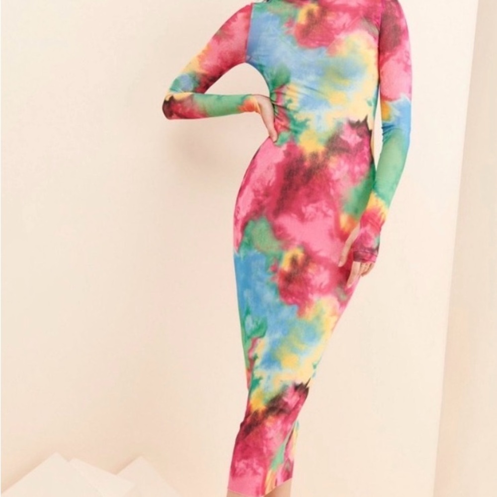 AFRM Shailene Vibrant Mesh Dress